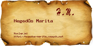 Hegedűs Marita névjegykártya